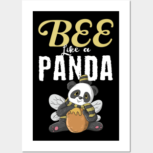 Cute Bee Like Panda Sweet Honey Girls Boys Teens Gift Posters and Art